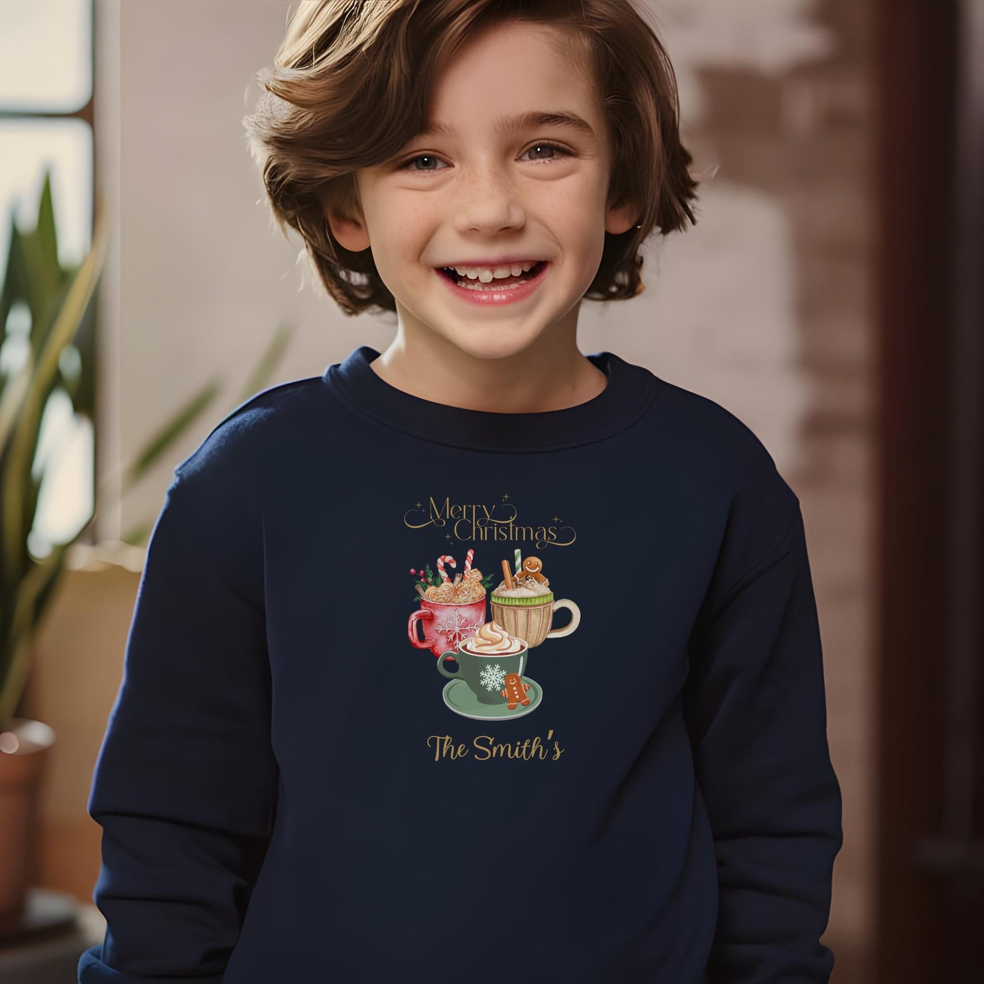 Personalised Merry Christmas Hot Chocolate Sweatshirt