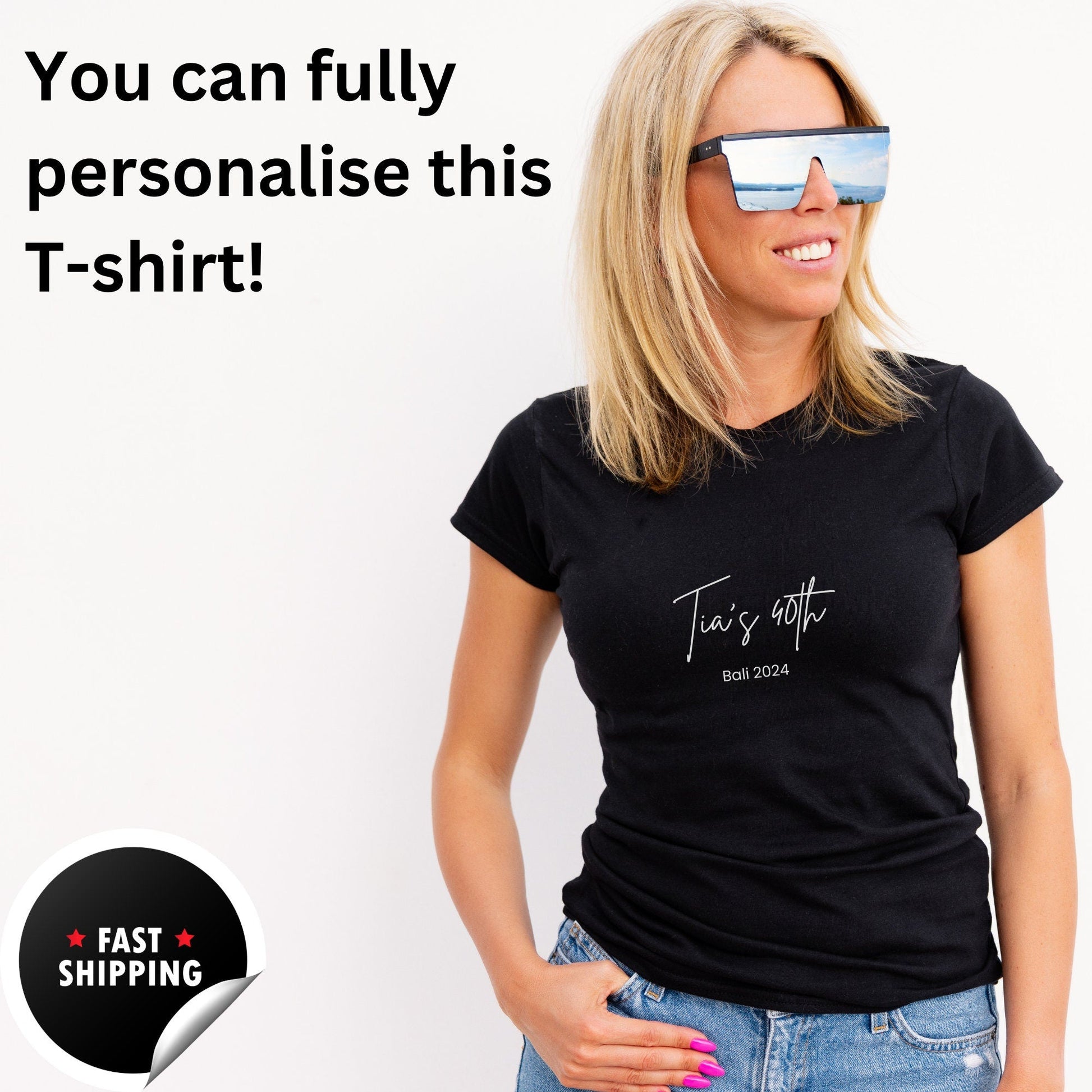 Personalised Name Birthday T Shirt for Women