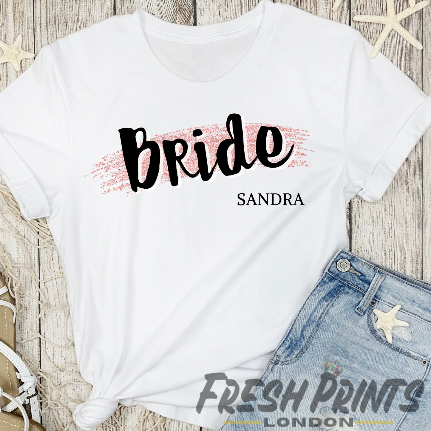 Personalised Name Team Bride Hen Party T-Shirts