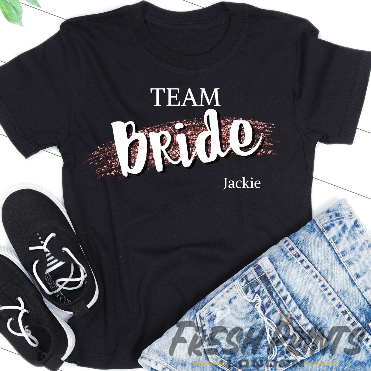 Personalised Name Team Bride Hen Party T-Shirts