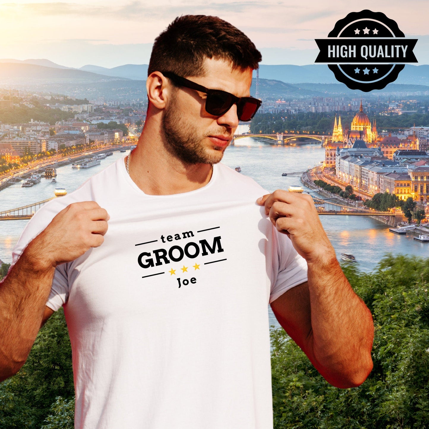 Personalised Team Groom T-Shirt - Groom Bachelor Party T-Shirt, Groom Squad & Groomsmen Wedding Party Tee, Perfect Groom Gift