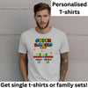 Super Mummio, Daddio & Kiddio T-Shirts - Personalized Family Matching Tees, Custom Kids Names, New Mom & Dad Unisex Short Sleeve
