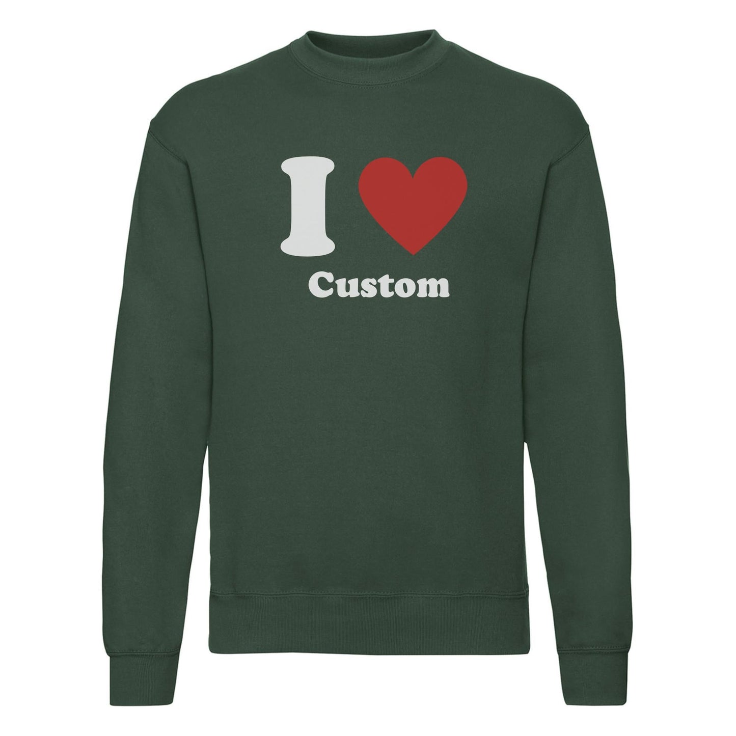 Unisex I Love Custom Sweatshirt, Unisex I Heart Custom Sweatshirt, Custom Text Shirt, Valentine Sweatshirt, Custom Valentine's Day Gift