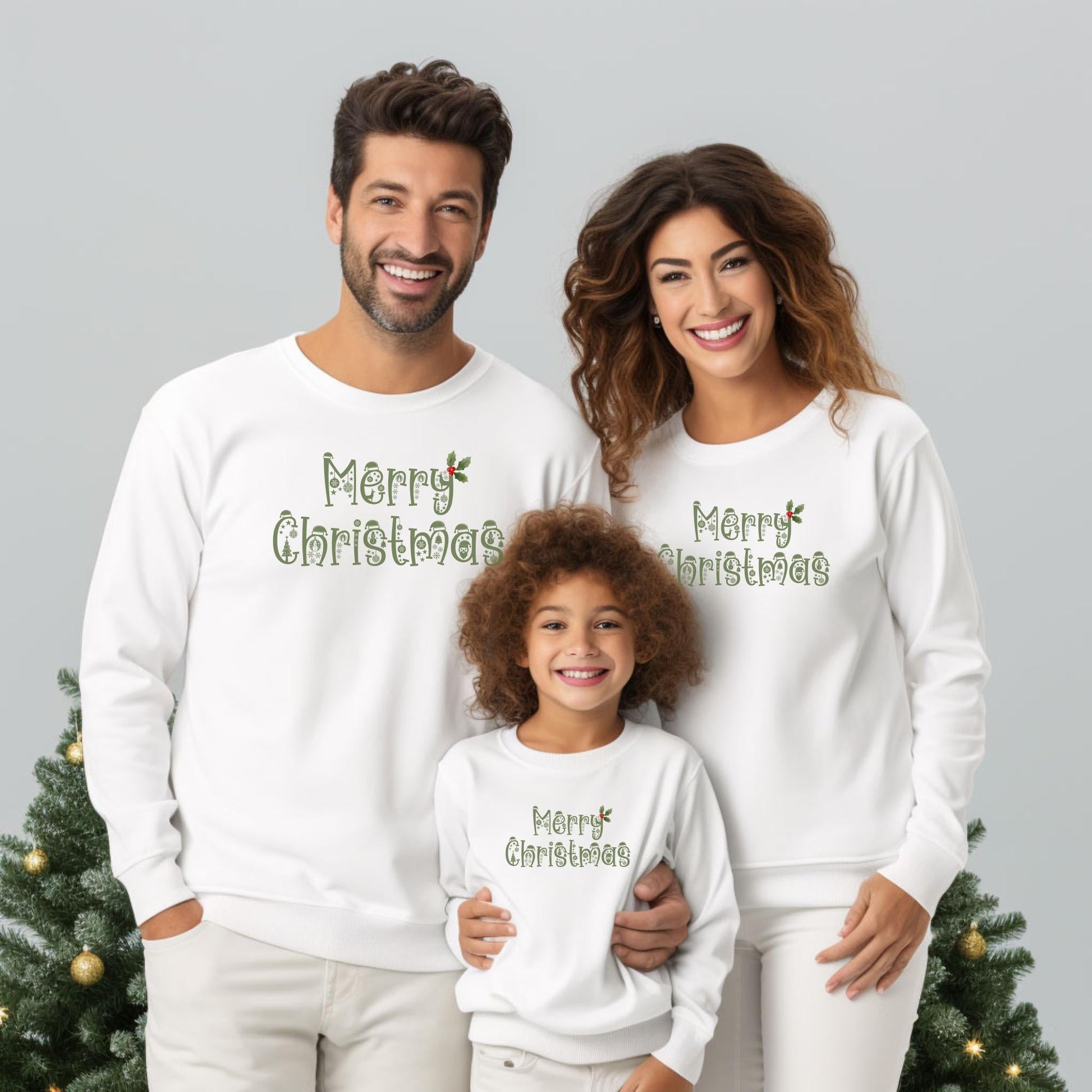 Unisex Merry Christmas Floral Sweatshirt