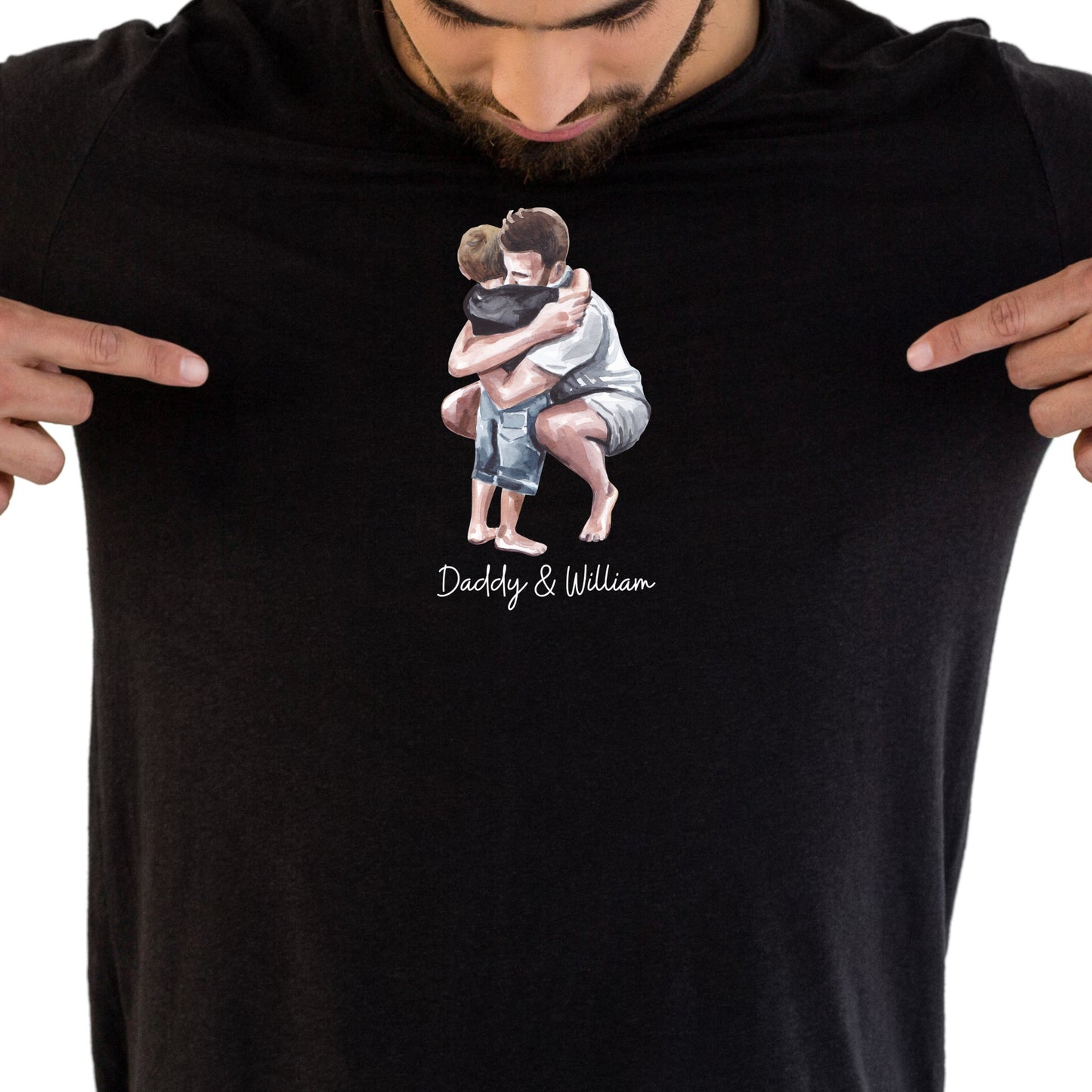 Personalised Father and Child Hug T-Shirts