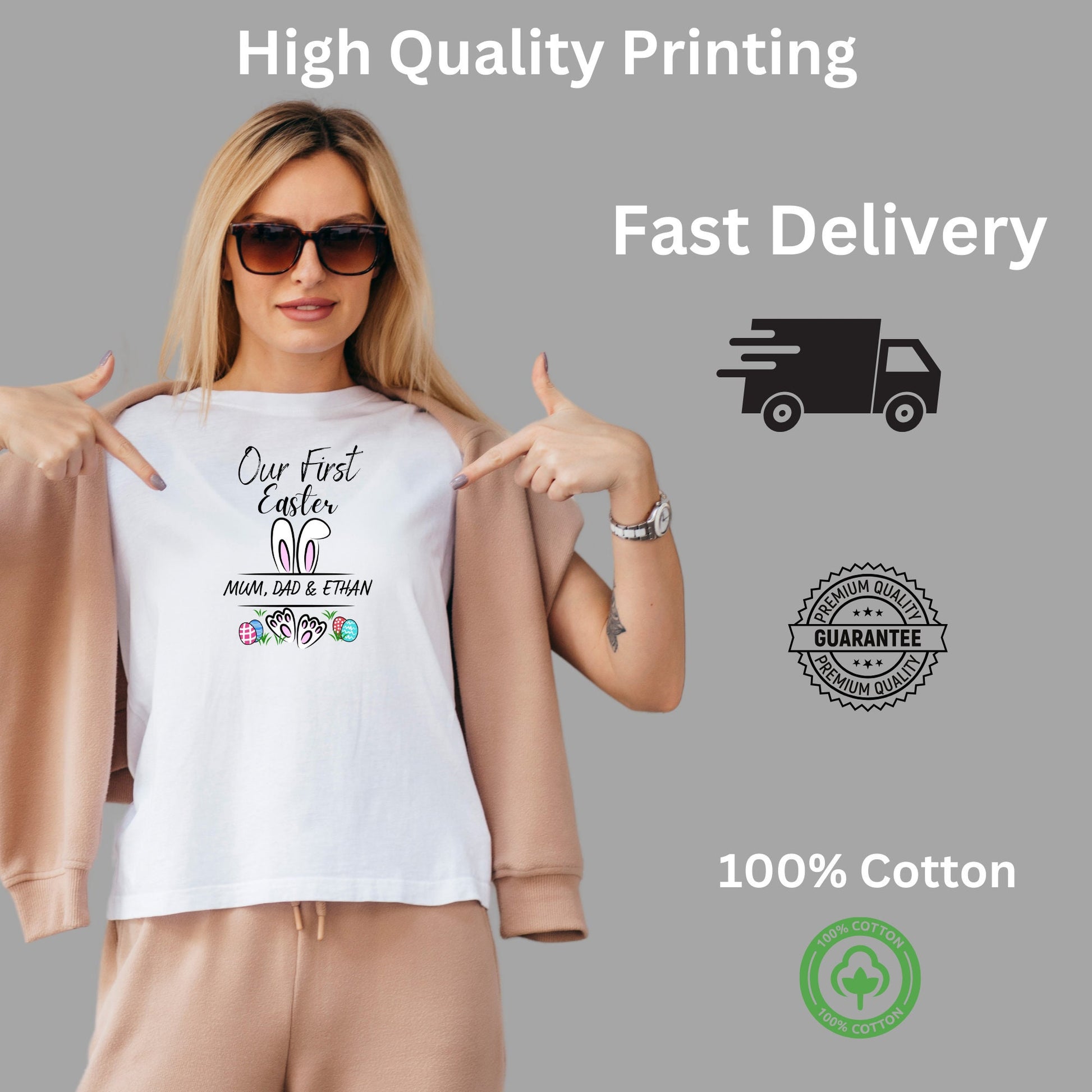 Our First Easter Bunny Matching Family T-Shirt
