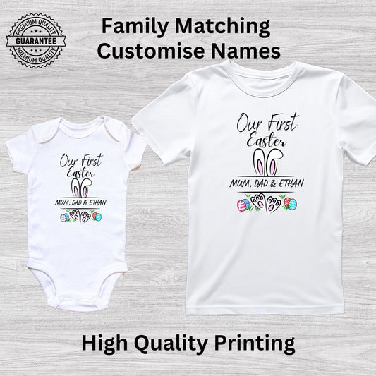 Our First Easter Bunny Matching Family T-Shirt
